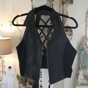 NWOT Vance leather top/vest